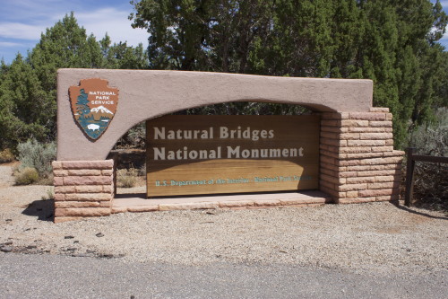 Natural Bridges sign