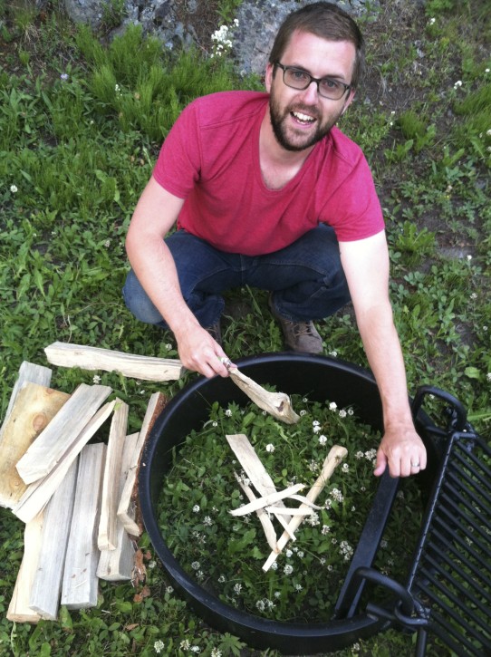 firepit at cabin