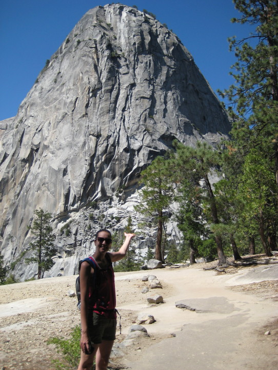 view of liberty cap on john muir trail