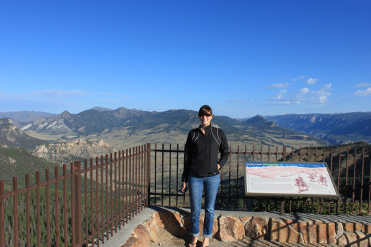 Christy at Lookout on highway