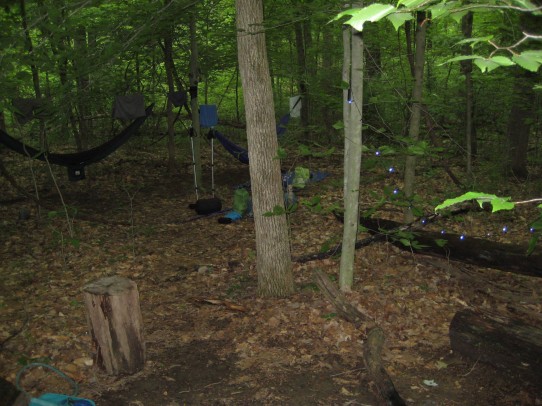 campsite on Knobstone Trail