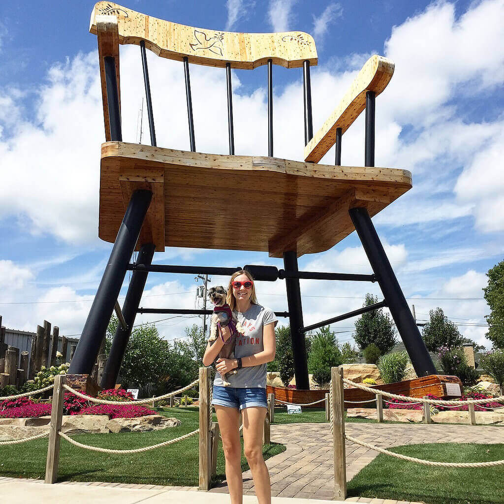 Christy and Tula and the rocking chair