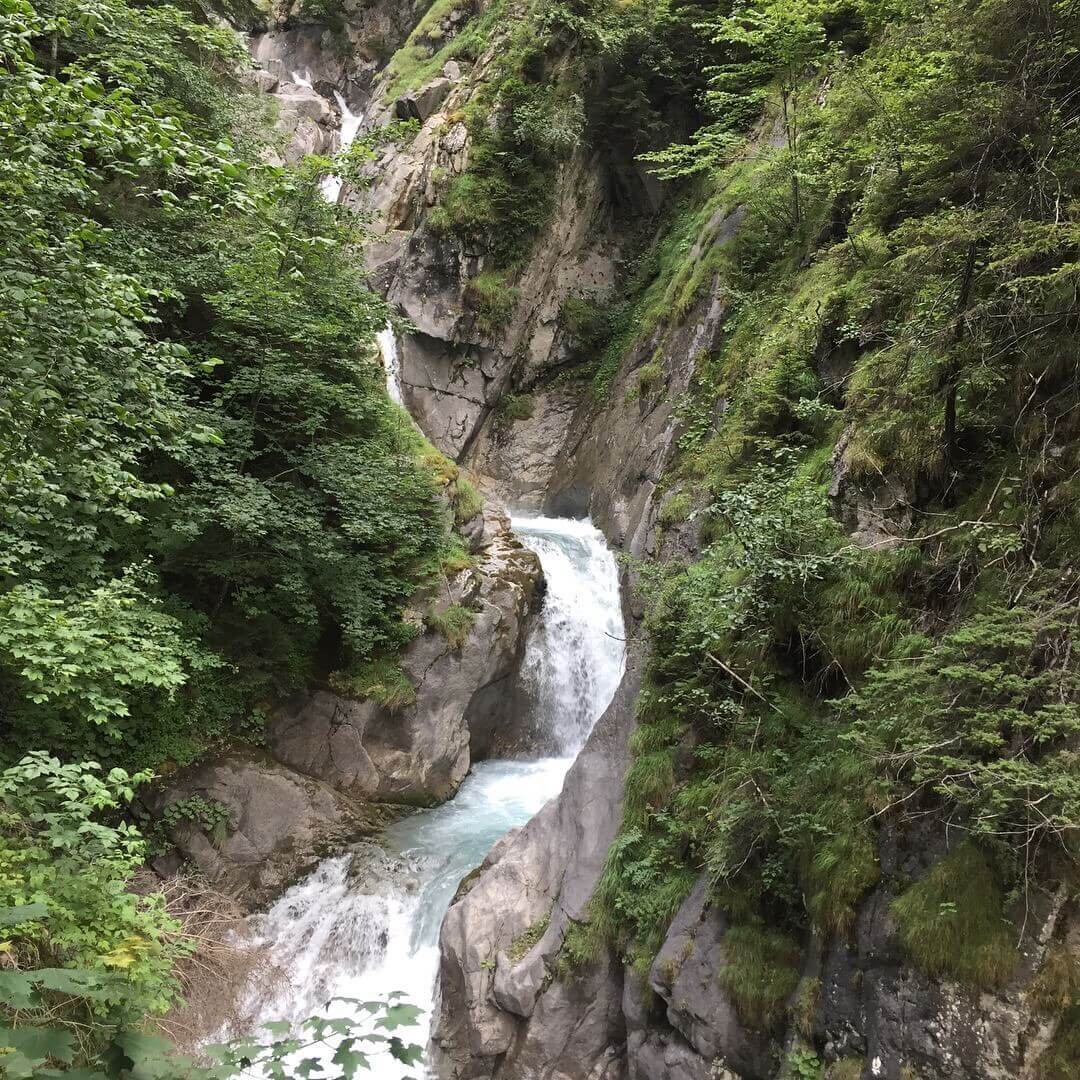 Water slide waterfall