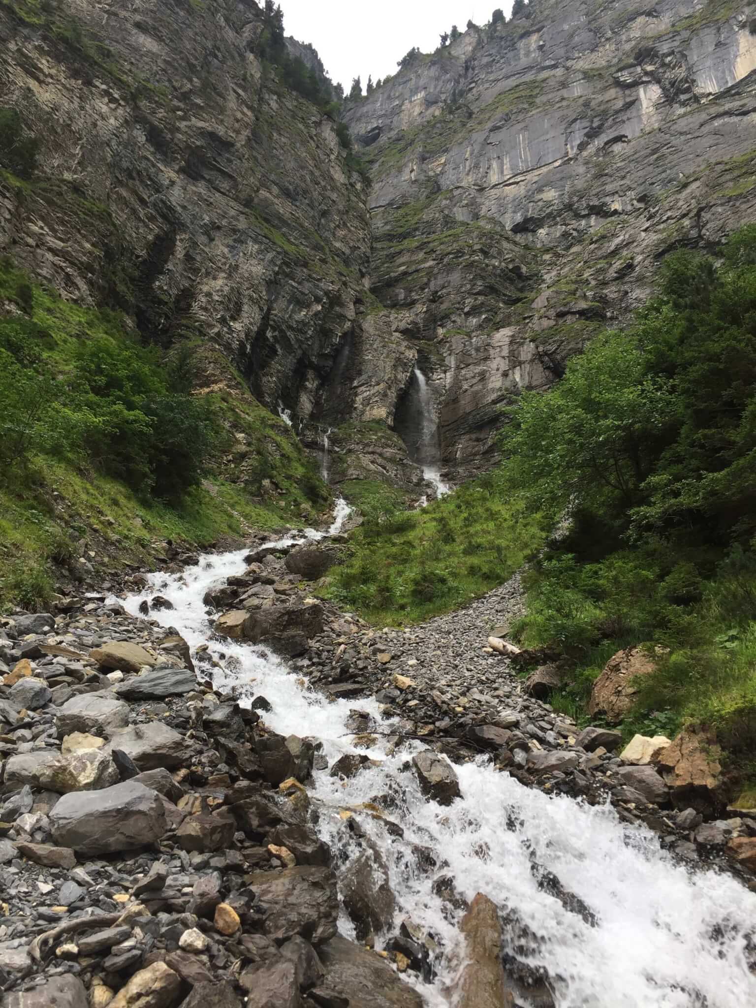 Waterfall past Gimmelwald